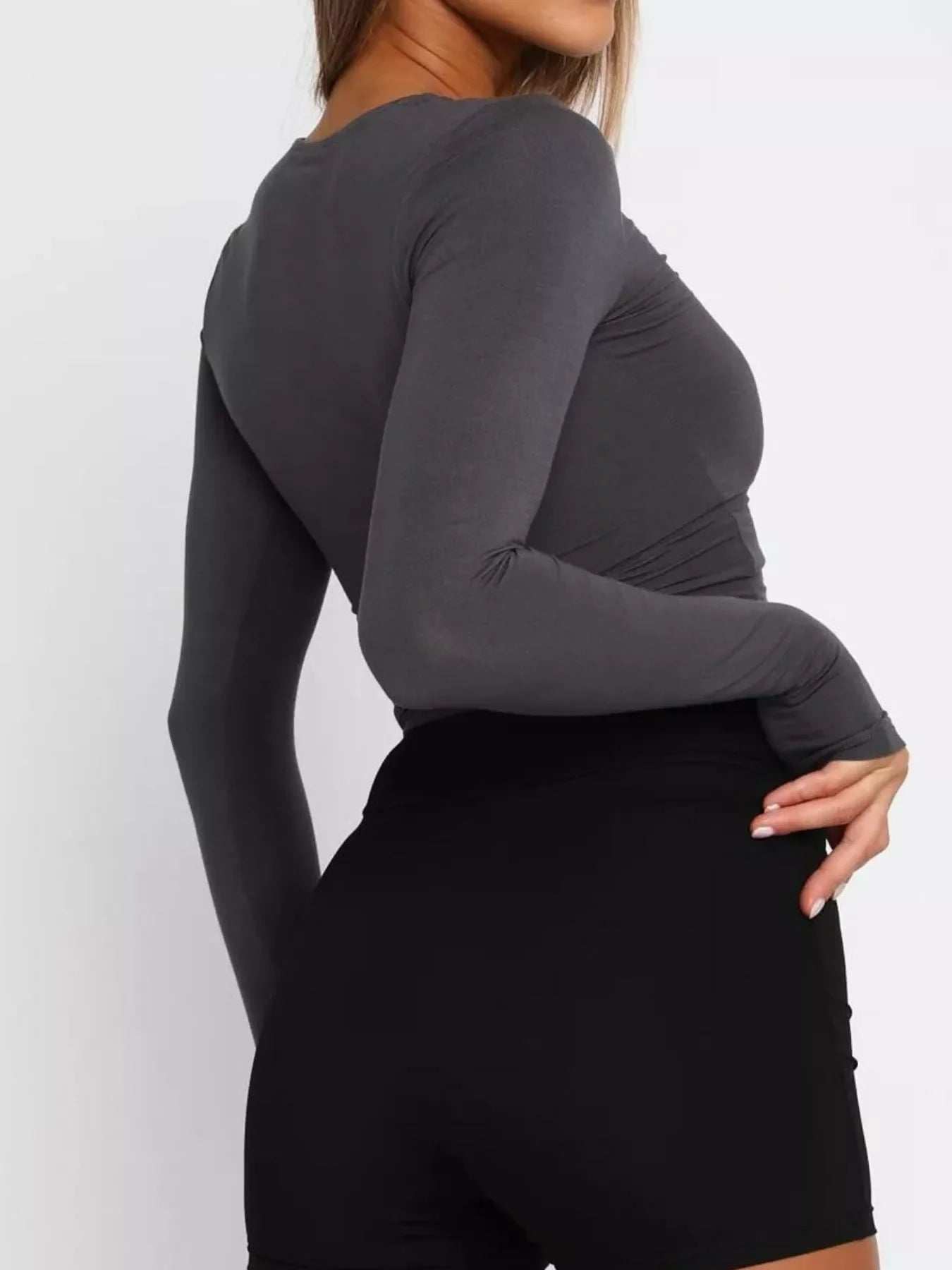Ruched Long Sleeve T-Shirt