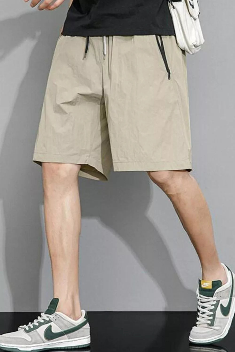 Men's Plus Size Lightweight Quick-Dry Drawstring Shorts