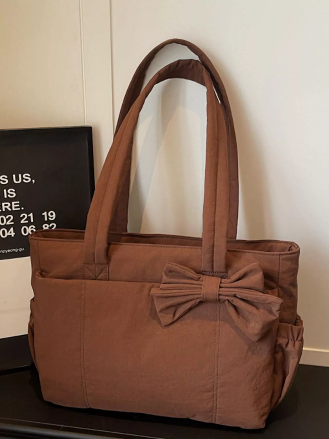 Bow Accent Tote Bag