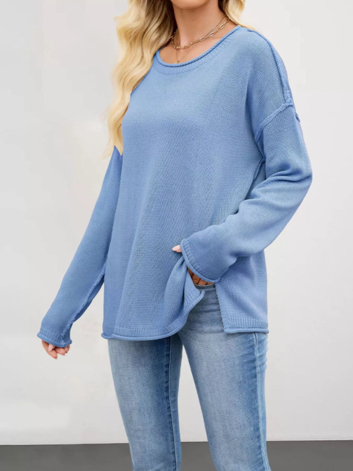 Casual Loose-Fit Crew Neck Sweater