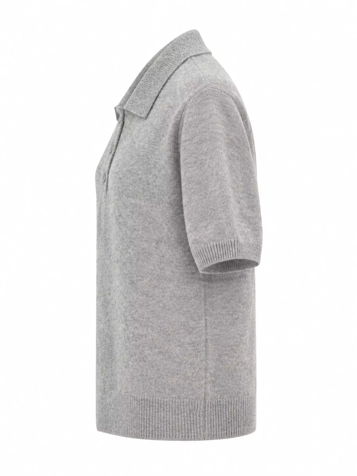 Wool Short-Sleeve knitted Polo Shirt