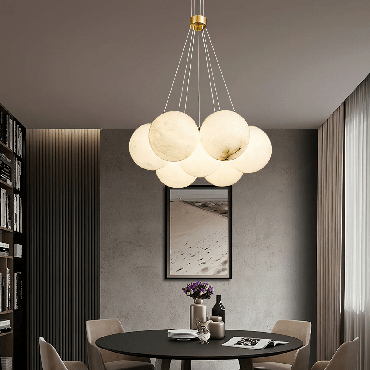 Alabaster Balls Chandelier