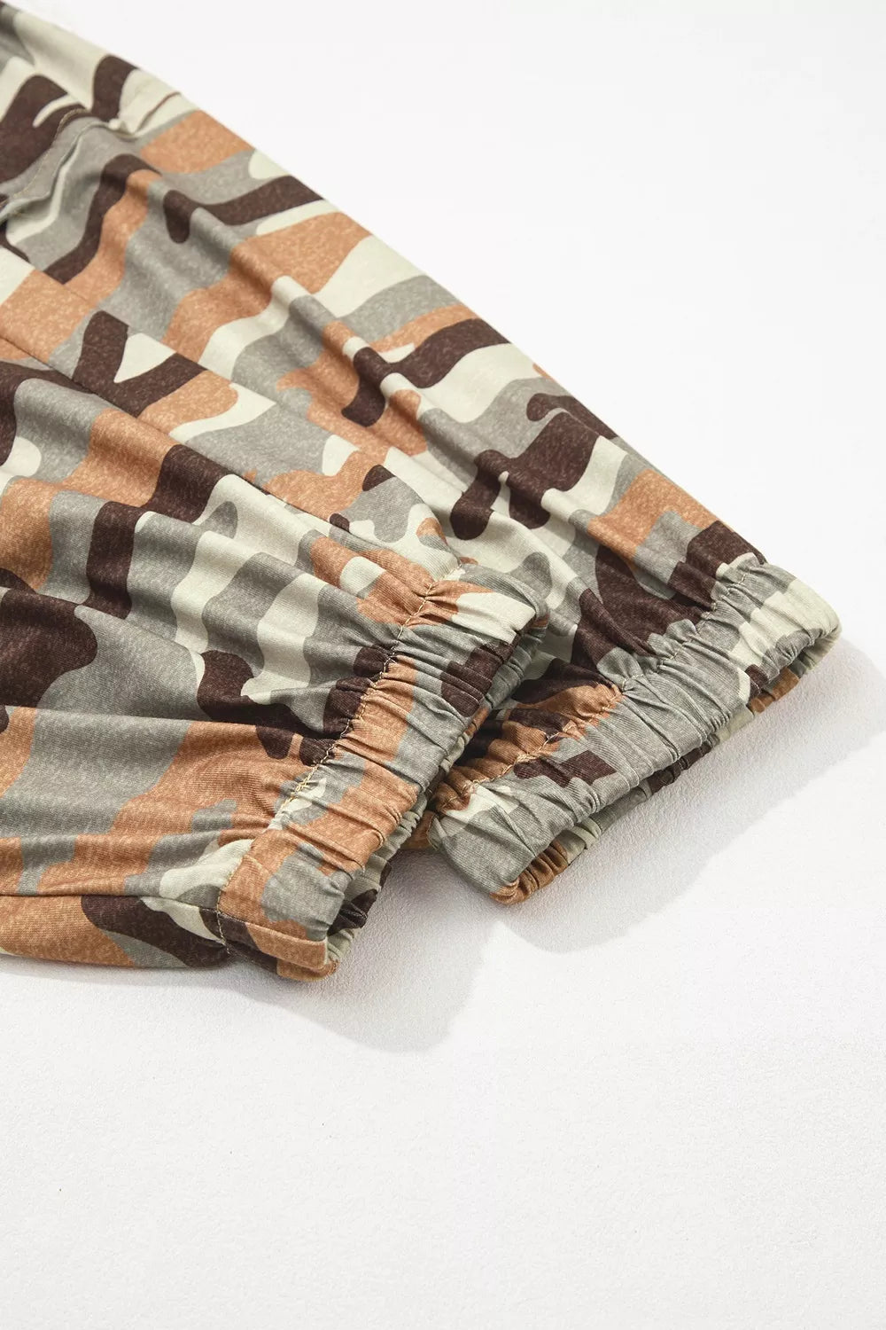 Camouflage Printed Drawstring Elastic Waist Jogger Pants