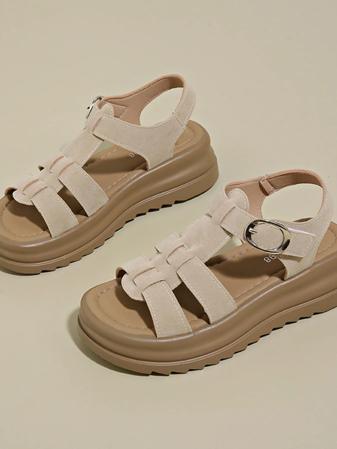 Platform Sandals with Ankle Strap