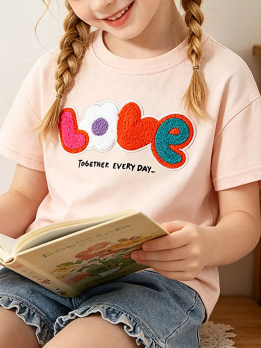 Children's LOVE Round Neck T-Shirt