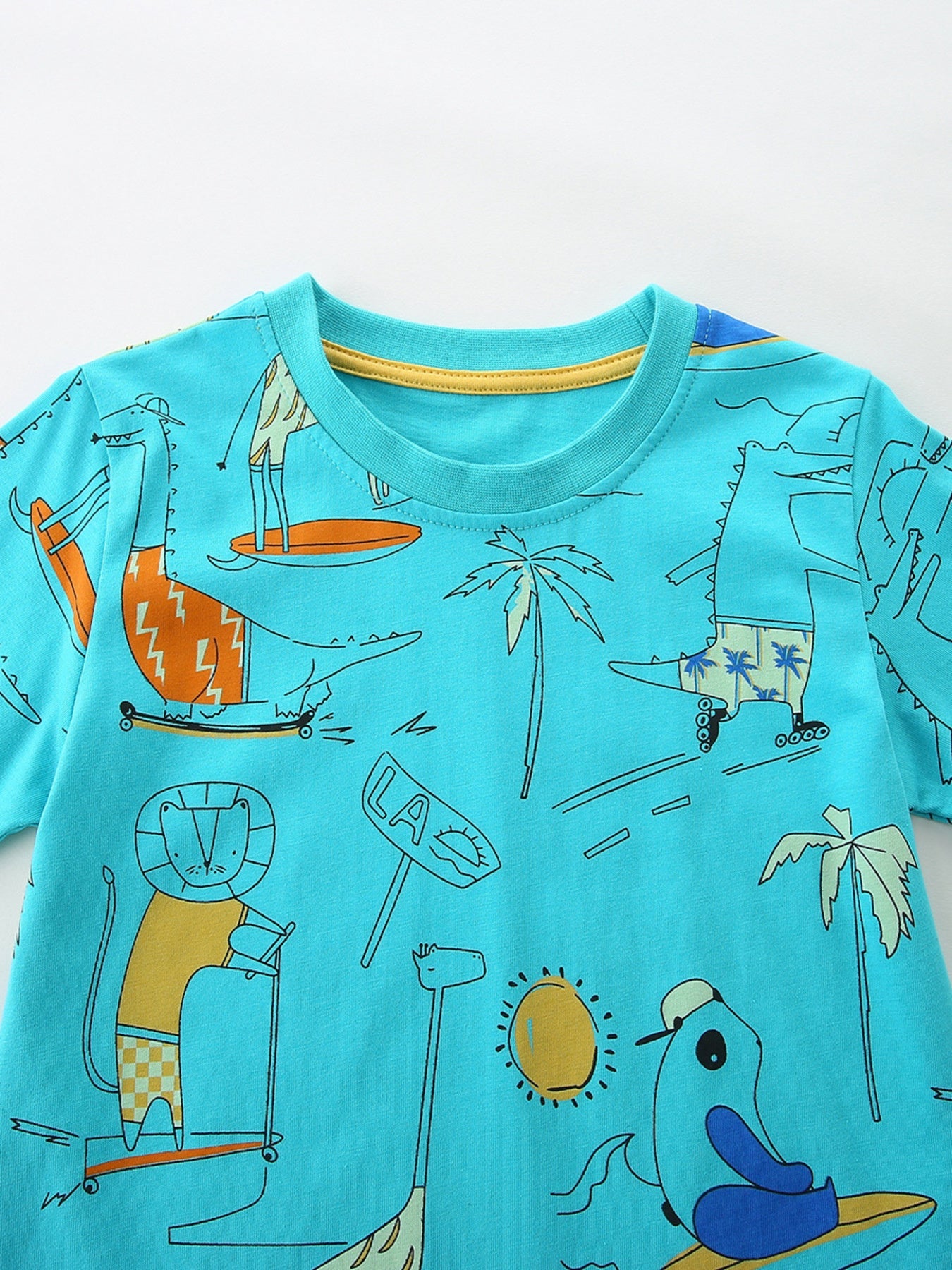 Children's Animal Print Tee and Shorts Set