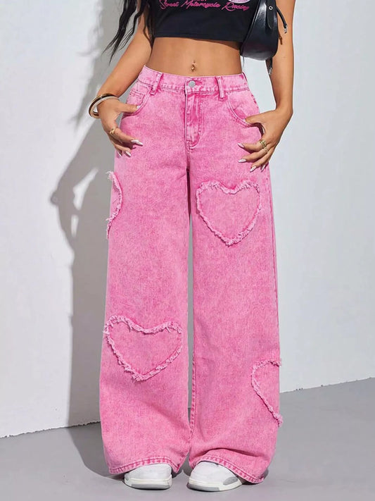 Heart Wide Leg Jeans