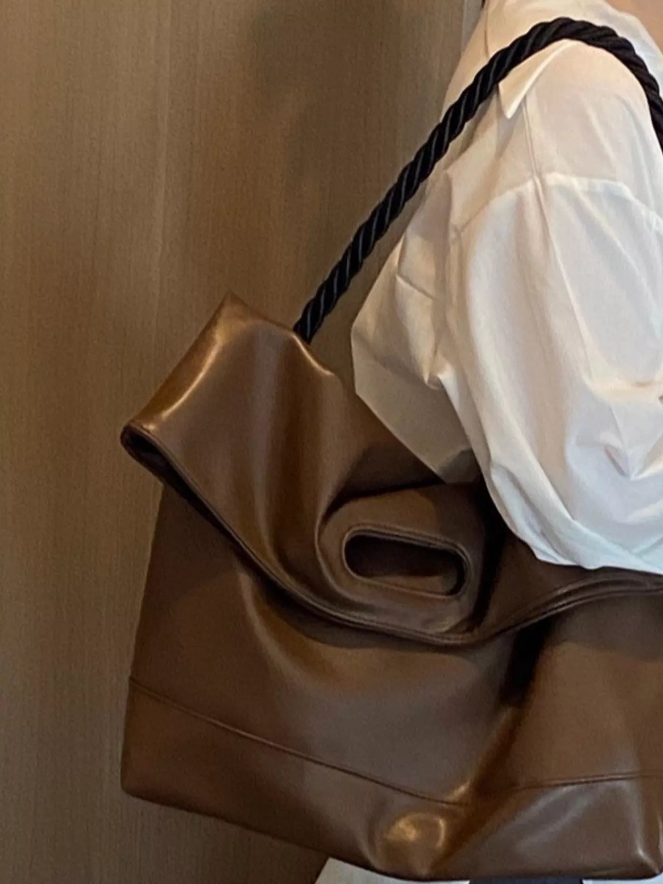PU Leather Oversized Tote Bag