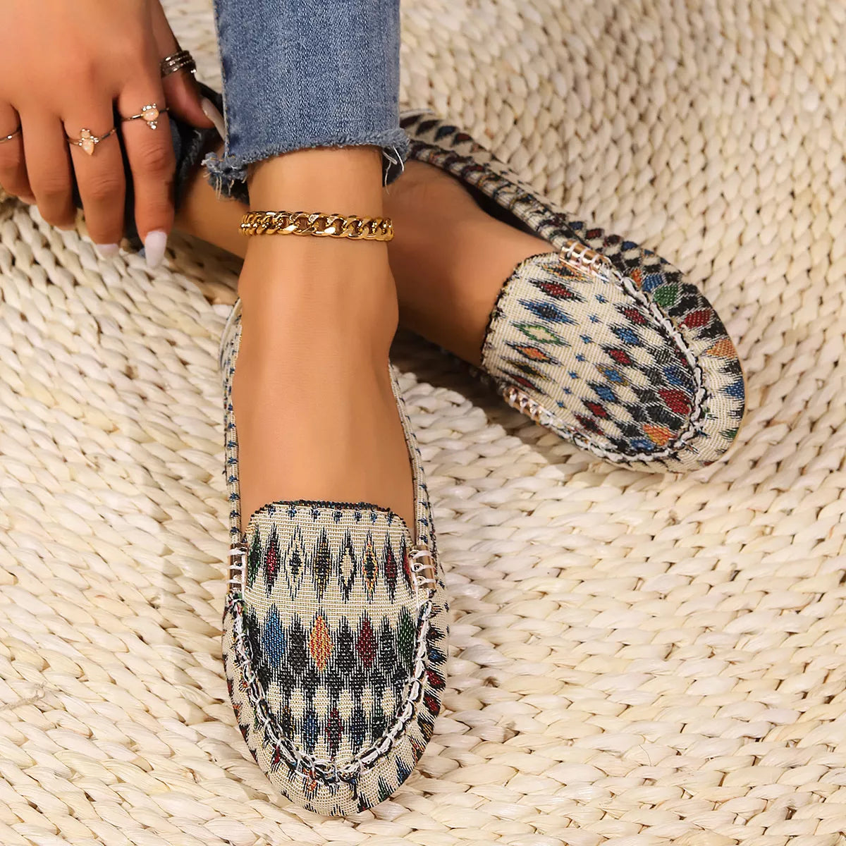 Round Toe Slip-Ons