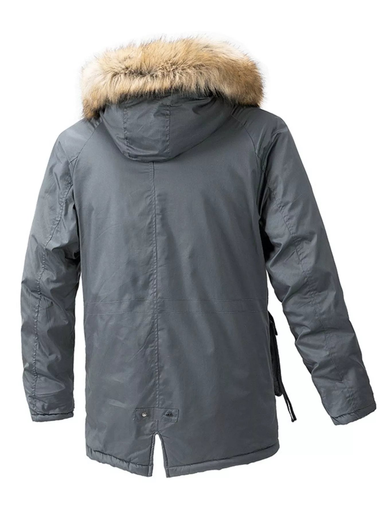 Men's Plus Size Fur Hooded Winter Parka Coat