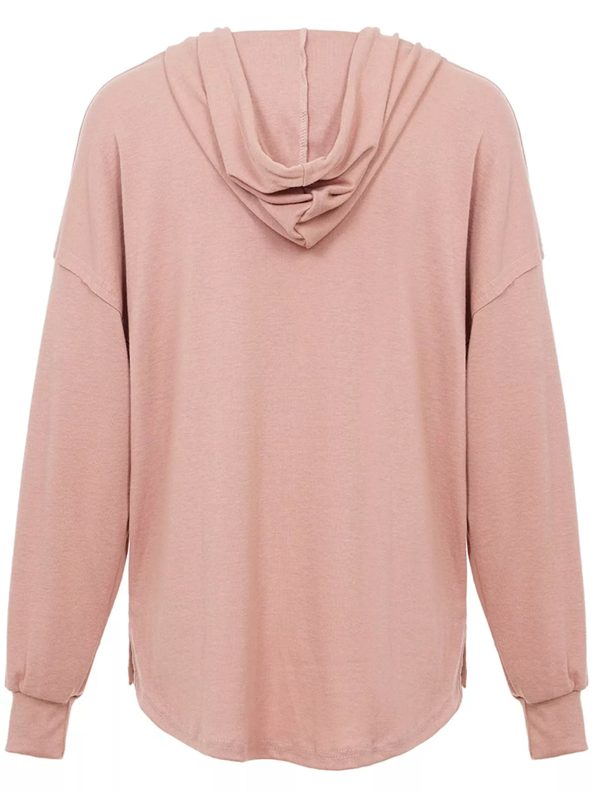 Drawstring Dropped Shoulder Hoodie