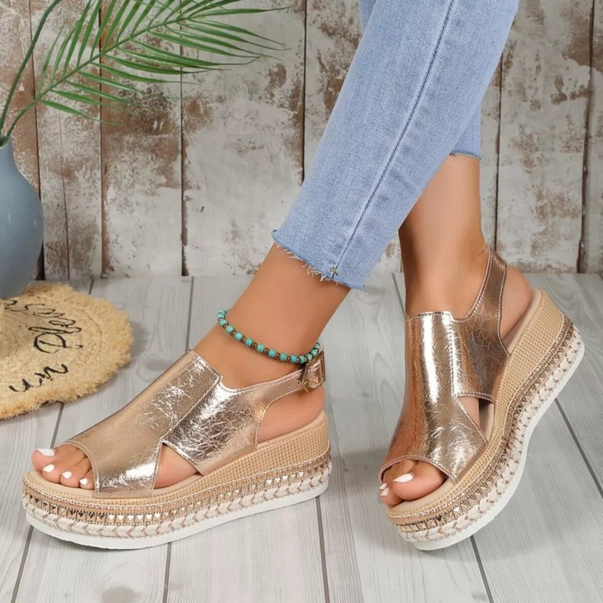 Open Toe Wedge Sandals