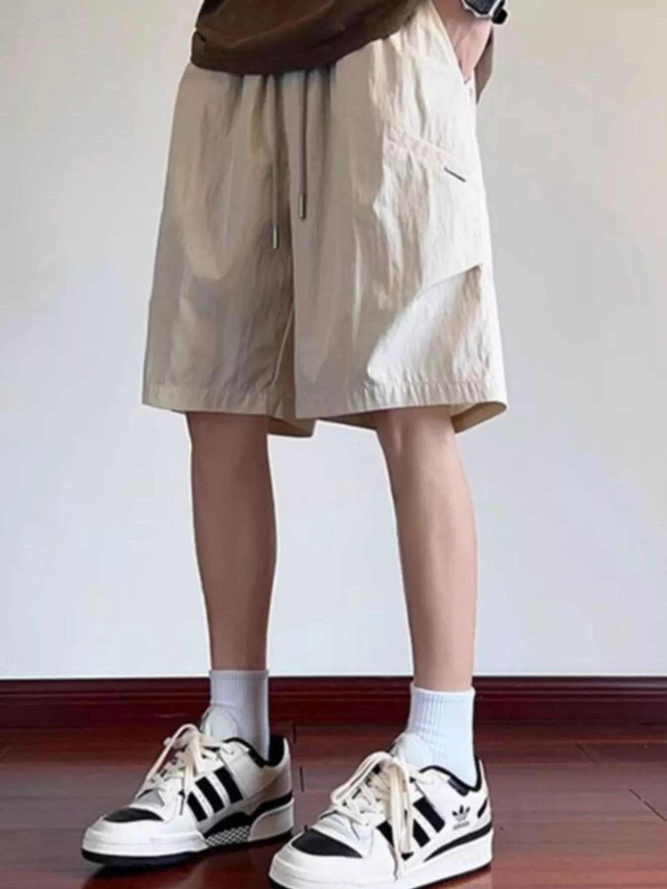Men's Plus Size Casual Loose-Fit Drawstring Shorts