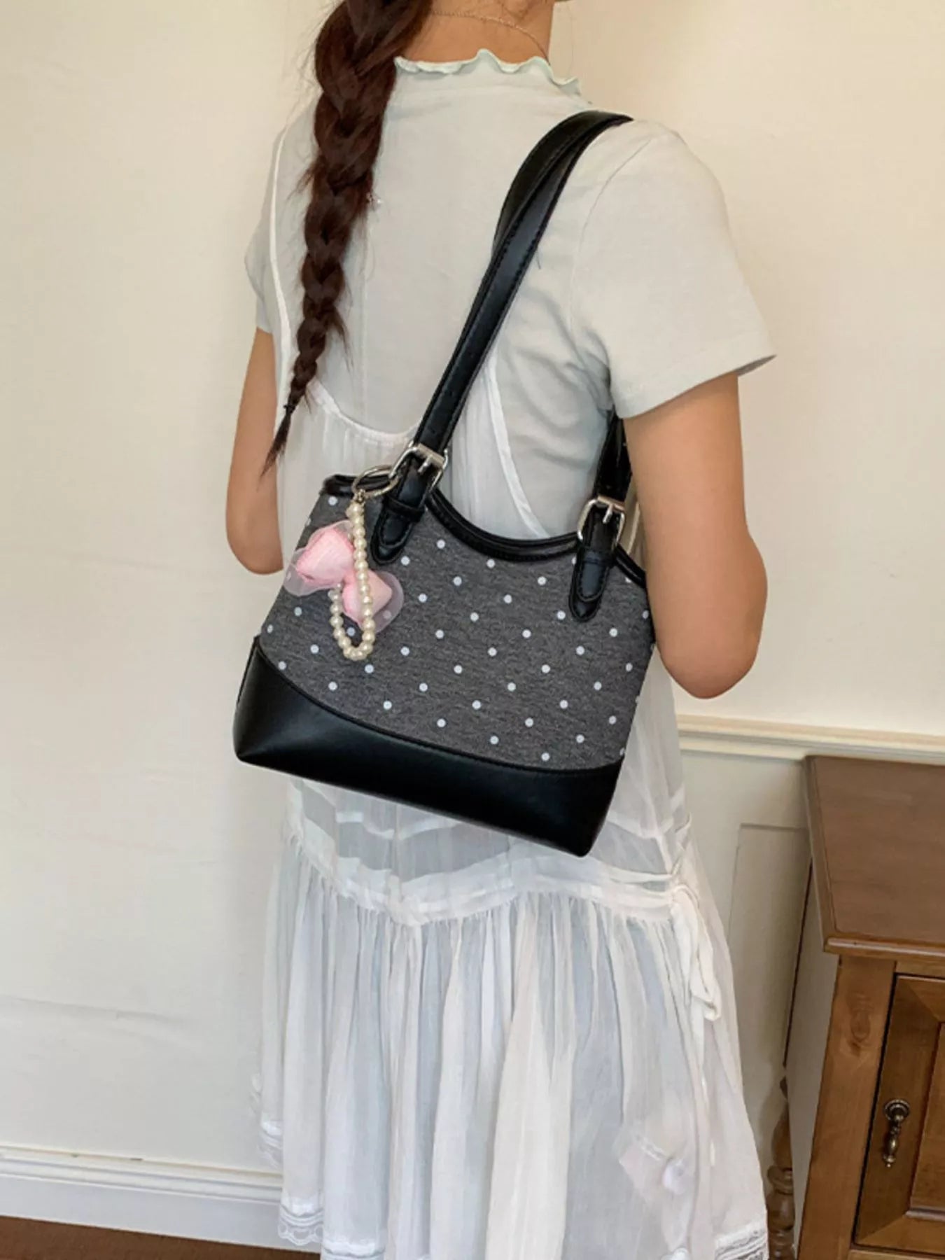 Polka Dot Shoulder Bag