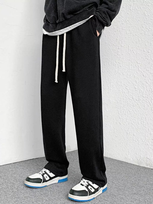 Men's Drawstring Wide Leg Pants