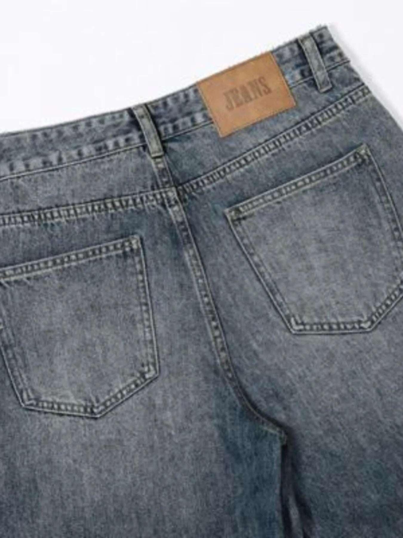 Men's Vintage Wash Wide Leg Jeans