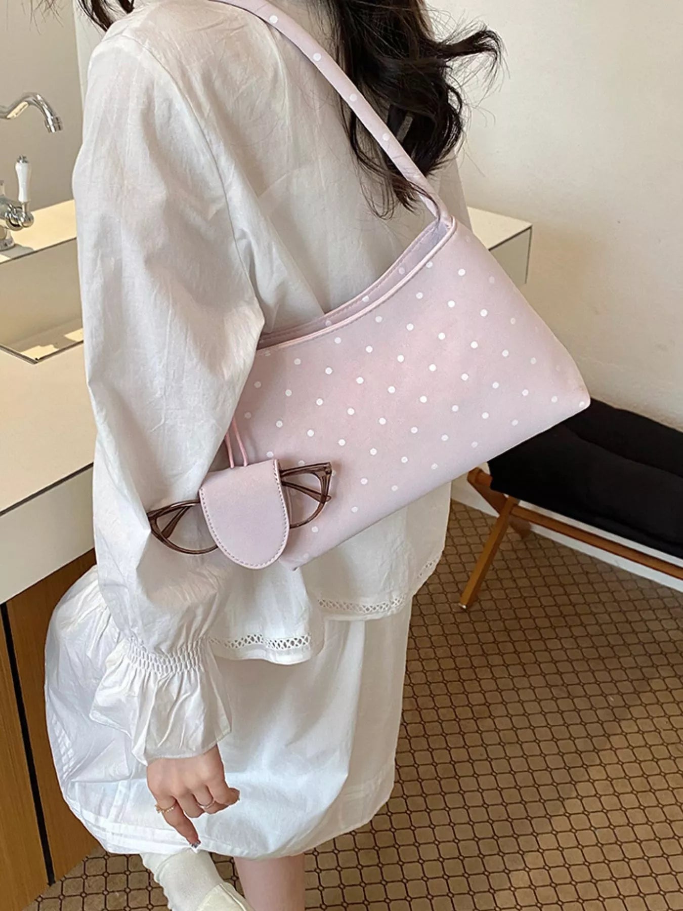Polka Dot Shoulder Bag