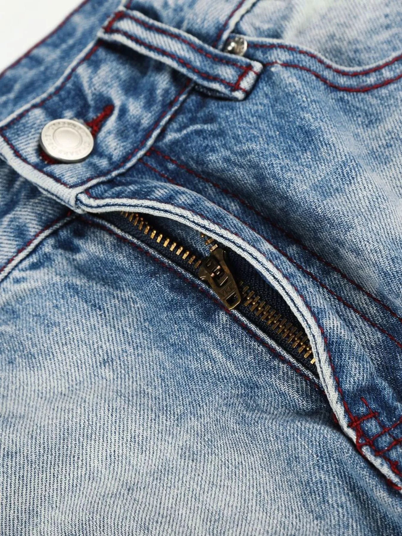 Men's Distressed Wide-Leg Jeans