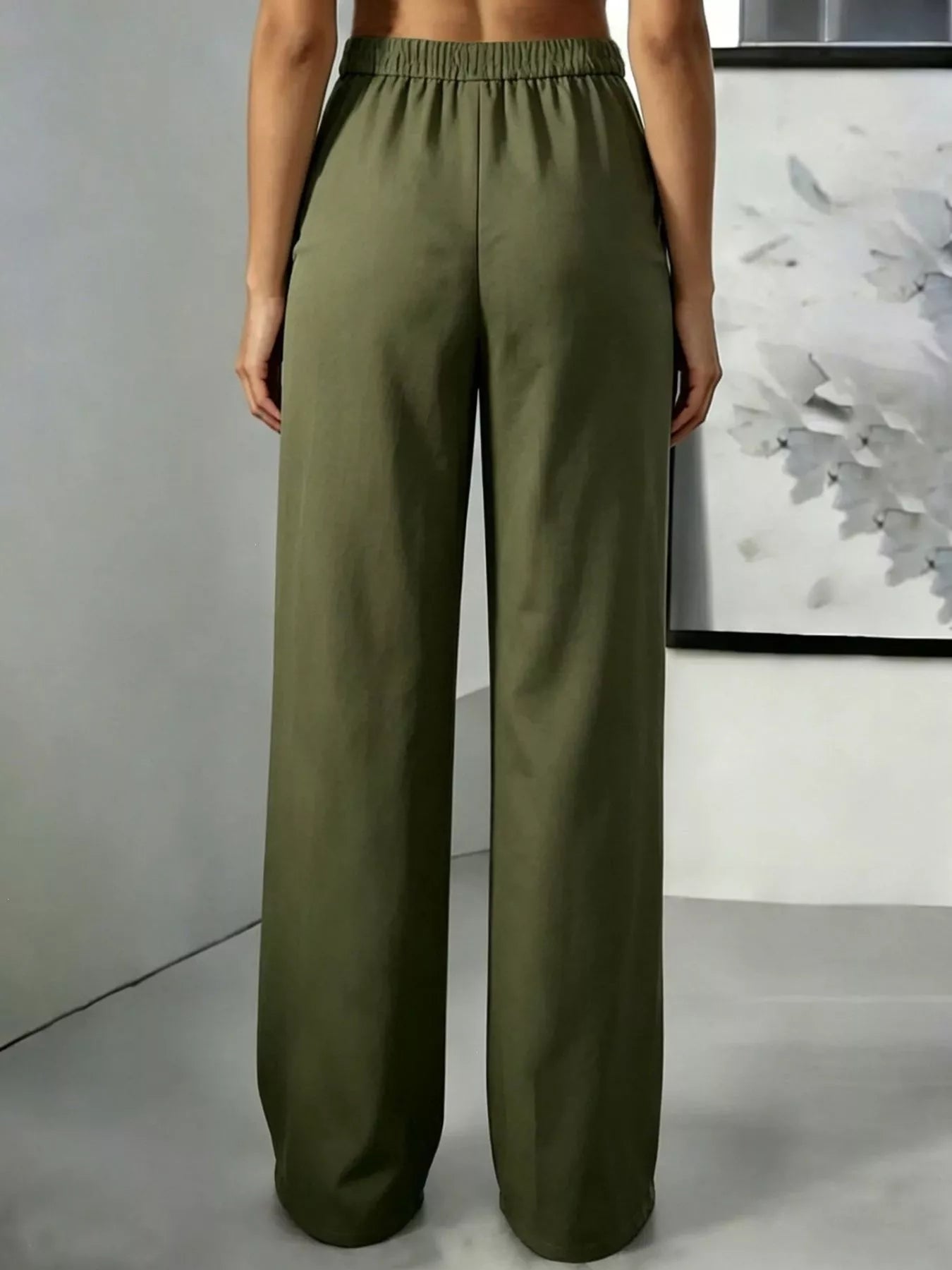 High-Waisted Pleated Wide-Leg Pants