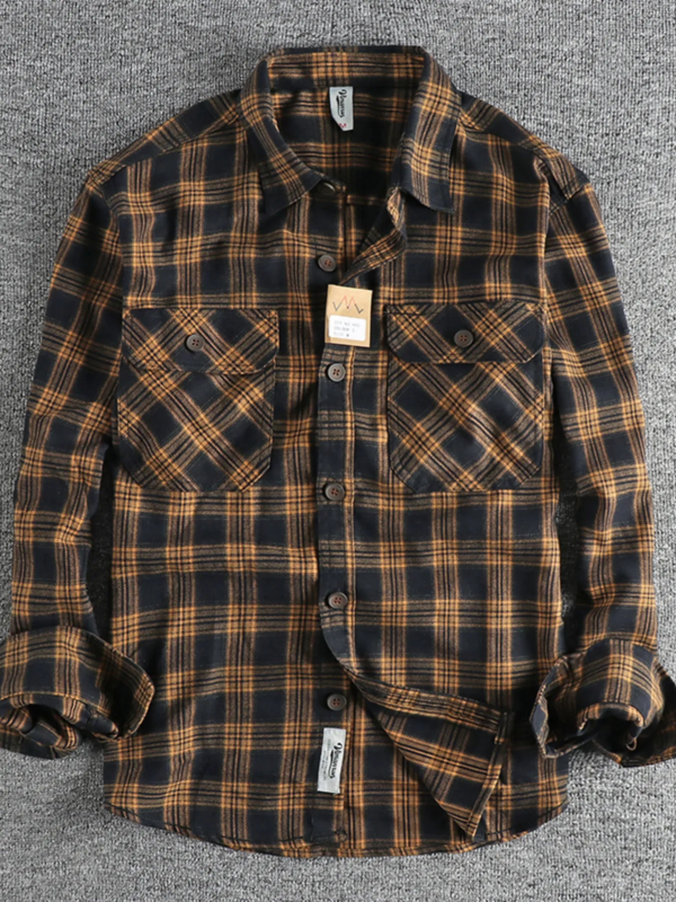 Men's Plus Size Plaid Button Down Shirt
