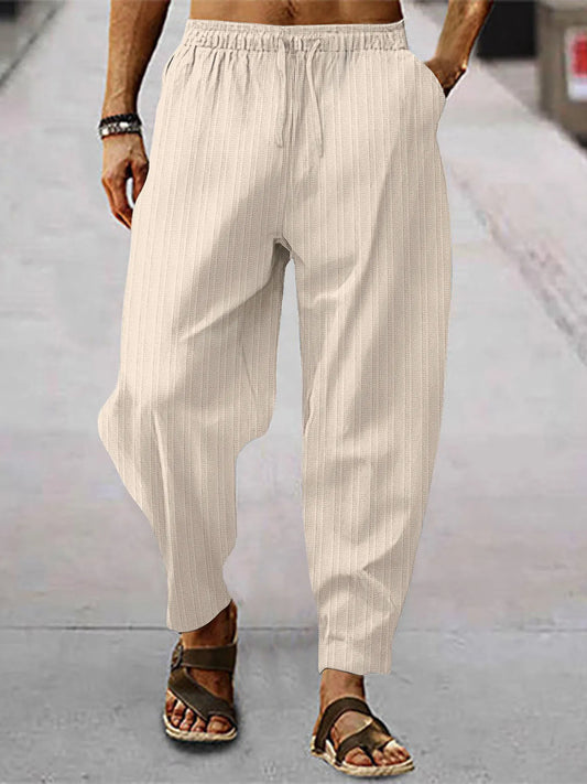 Men's Full Size Relaxed Fit Drawstring Pants Plus Size
