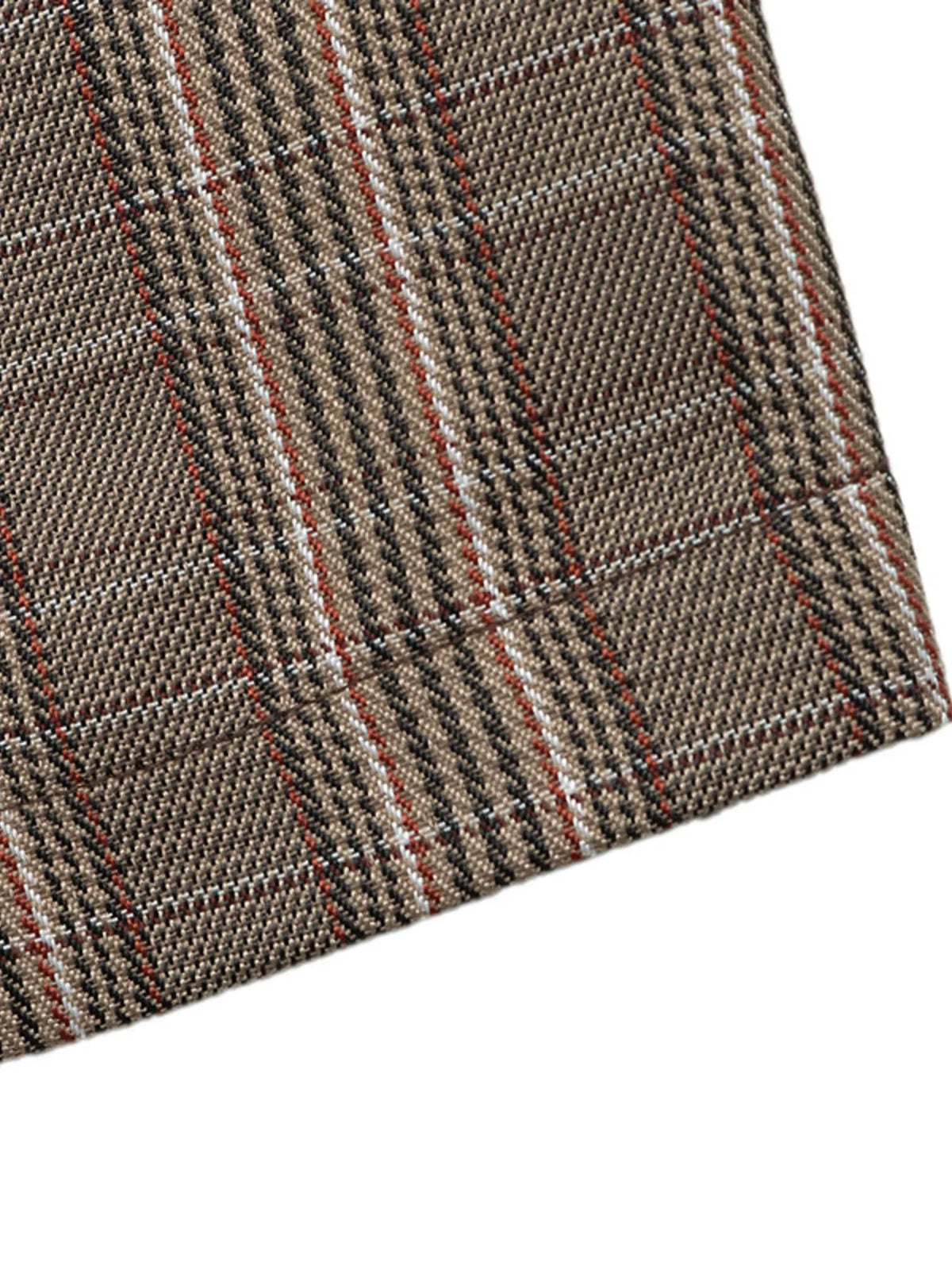 Plaid Single-Button Blazer