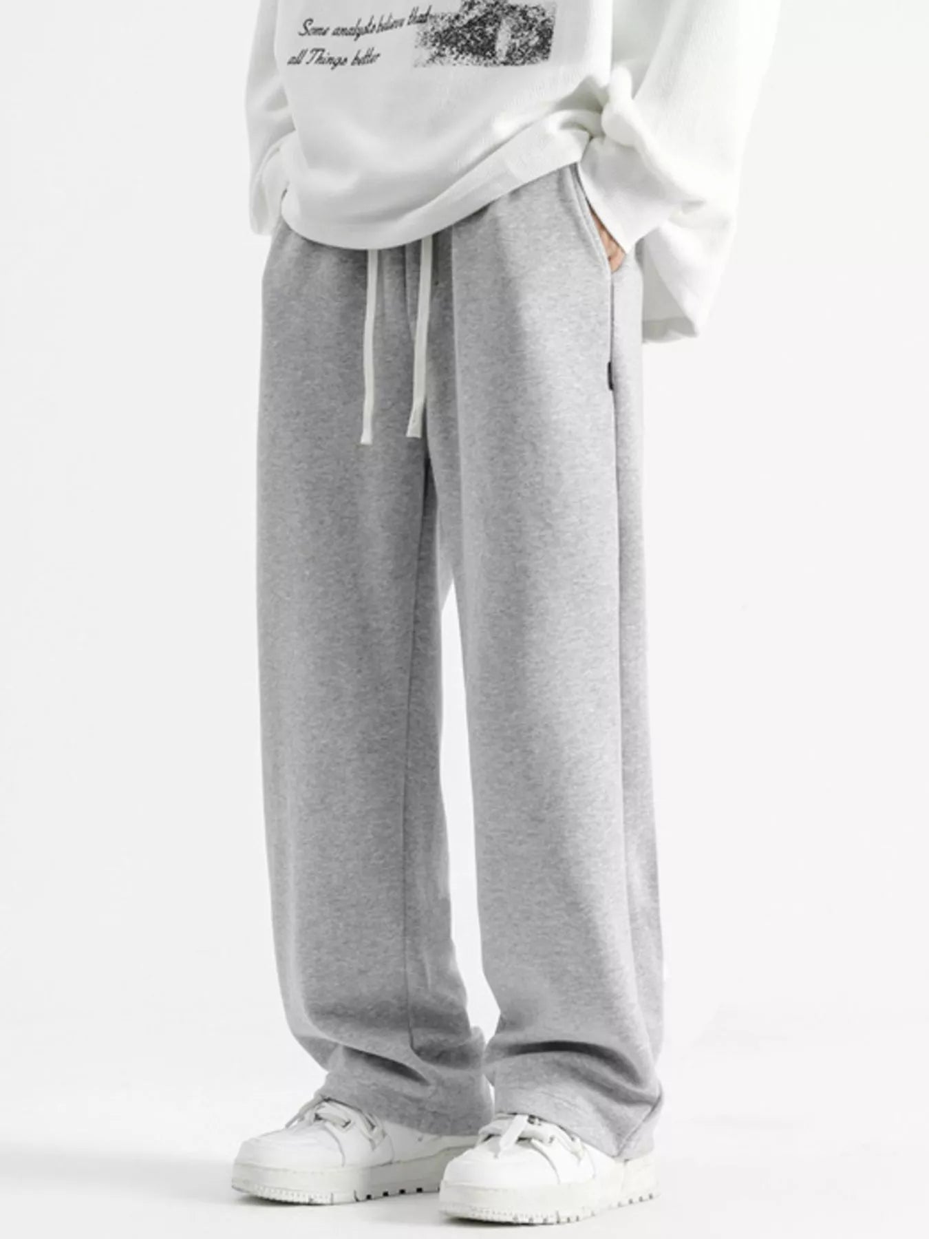 Men's Full Size Casual Loose-Fit Drawstring Sweatpants Plus Size