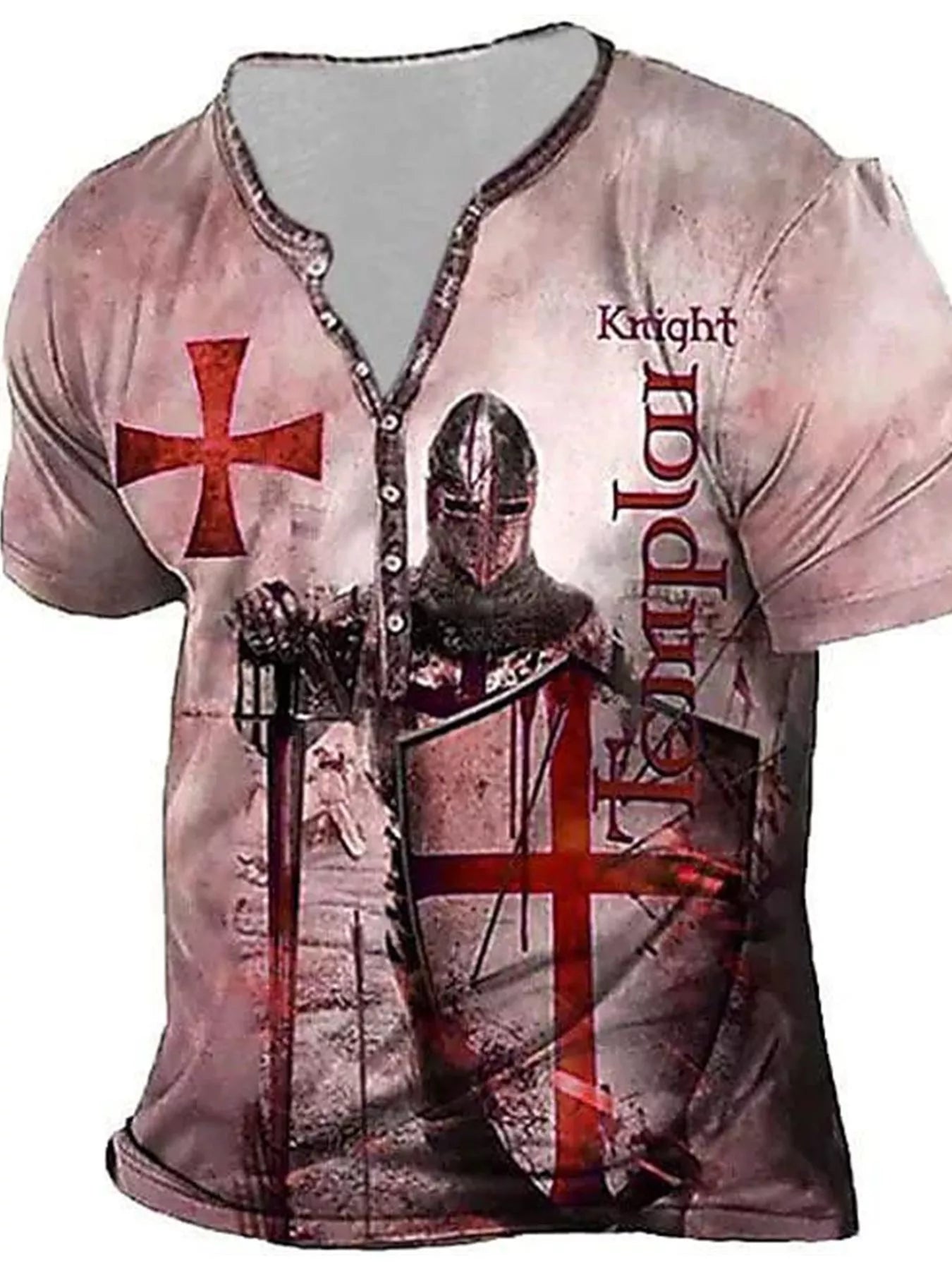 Men's Full Size Printed Short Sleeve T-Shirt Plus Size