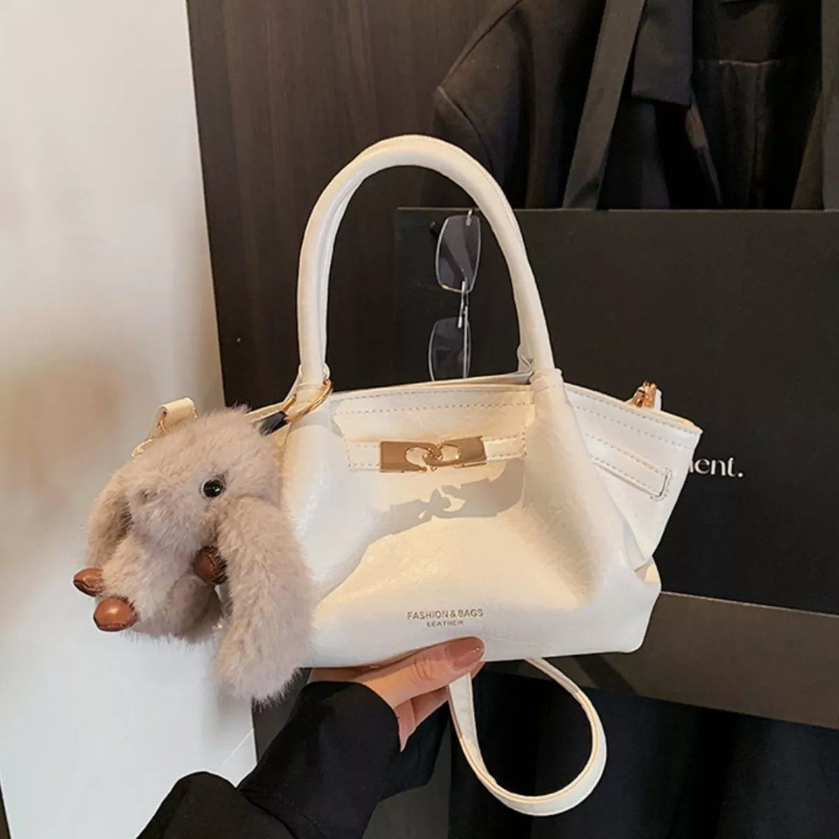 Top Handle Leather Handbag