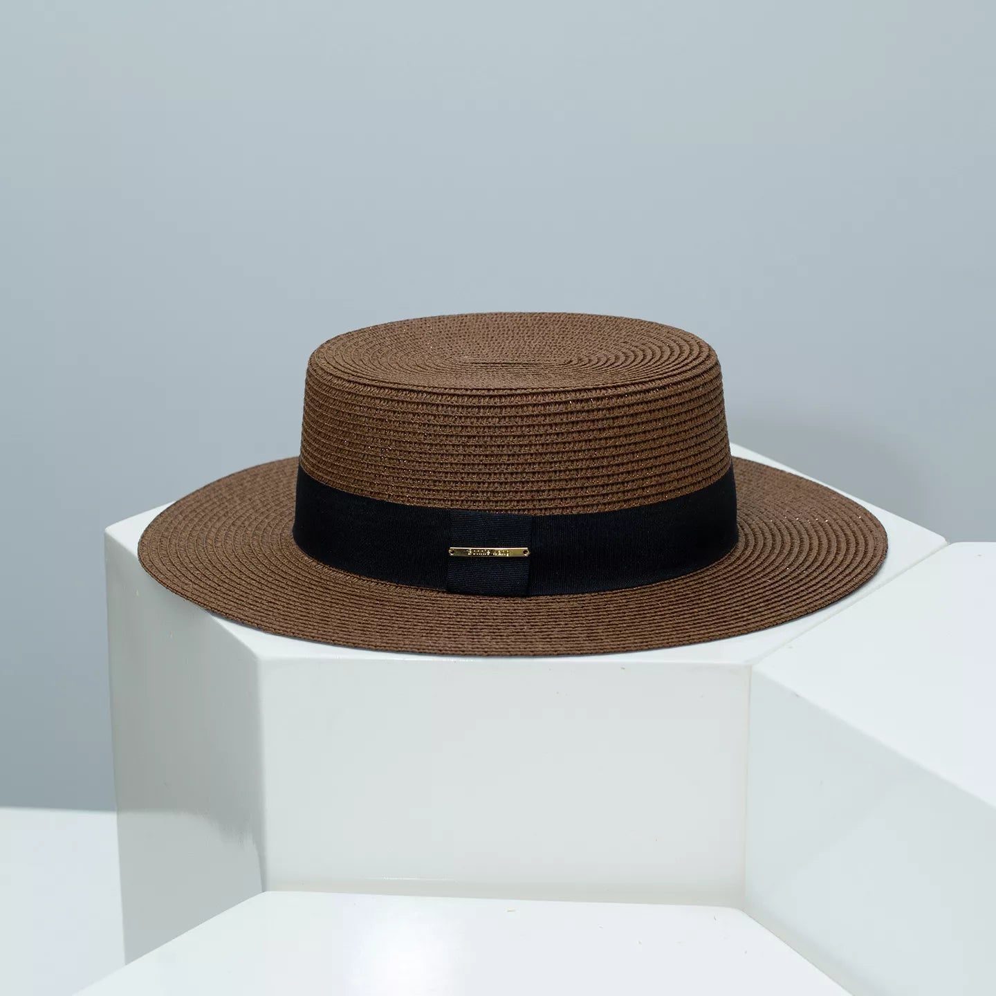Straw Boater Hat with Band