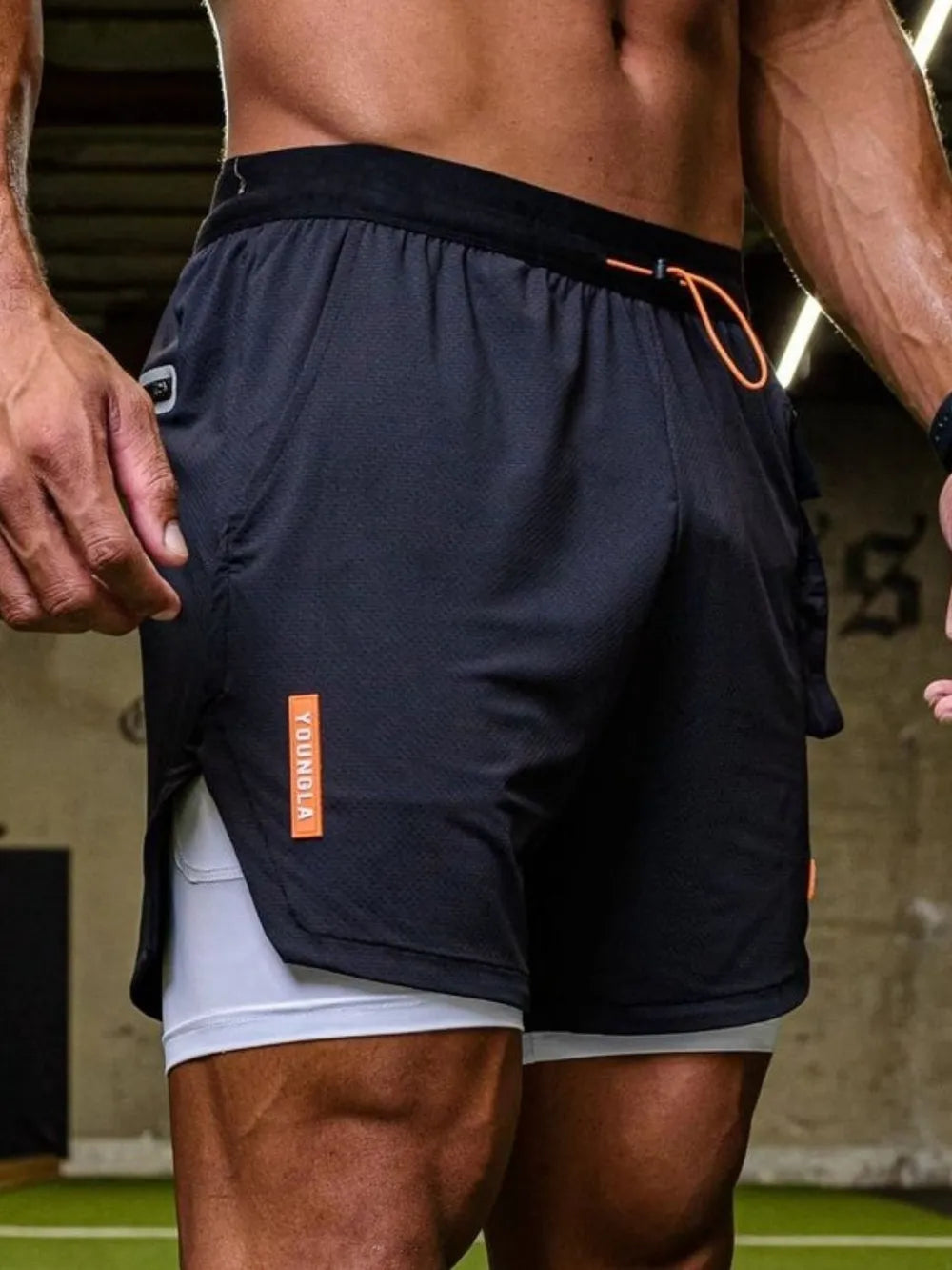 Men's Plus Size Drawstring Shorts