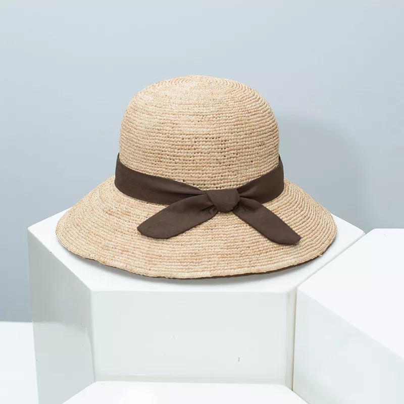 Straw Sun Hat with Ribbon