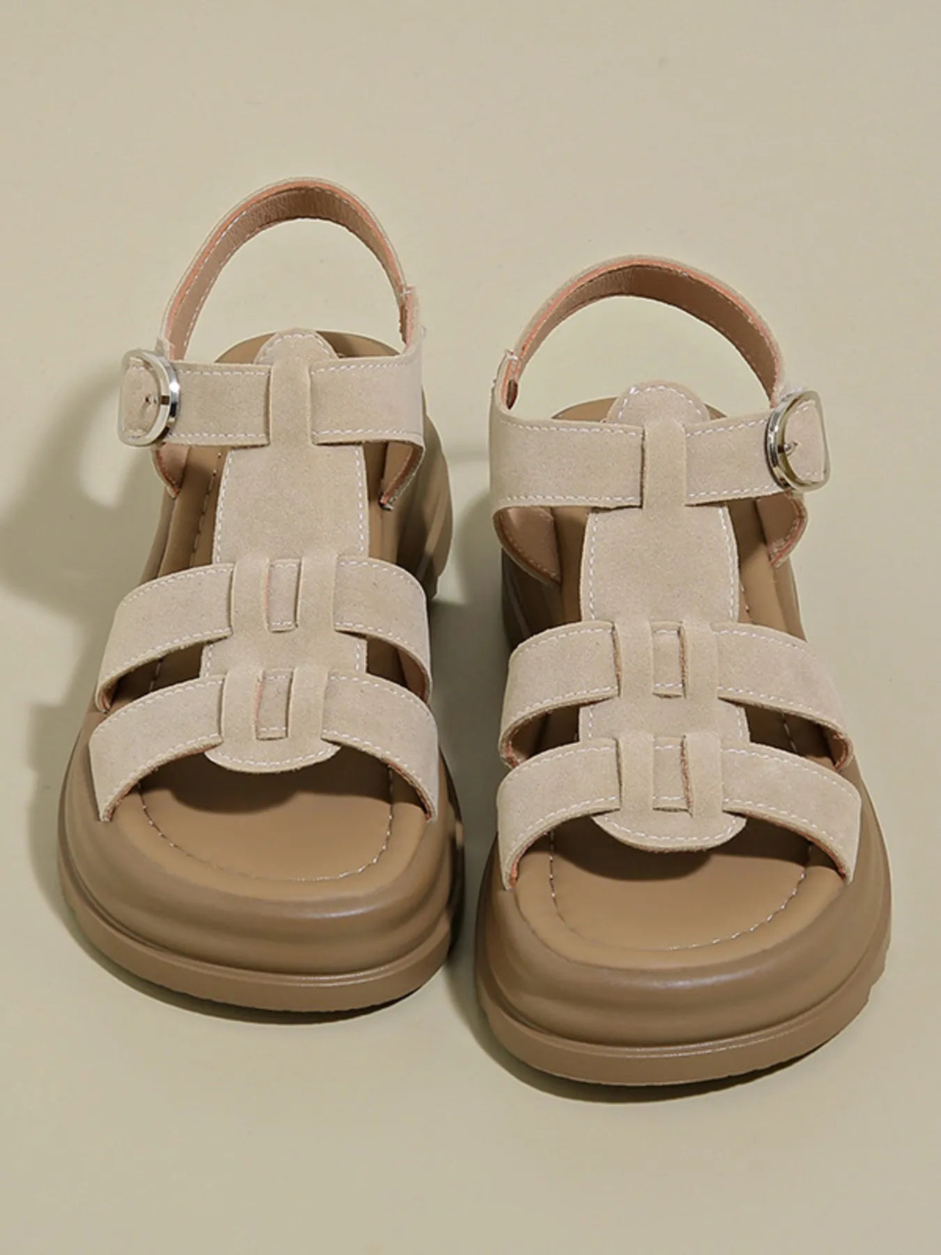 Platform Sandals with Ankle Strap