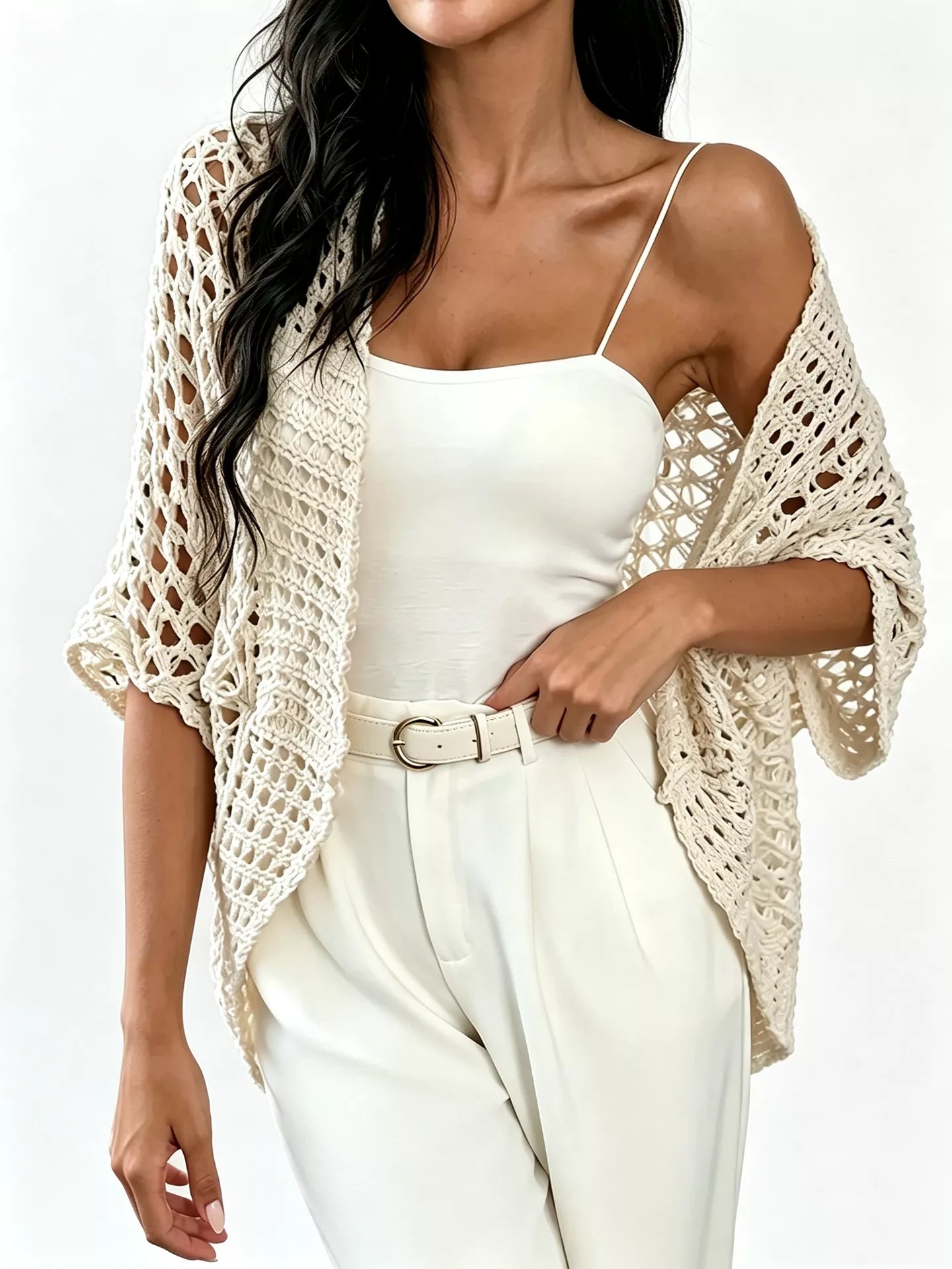 Open Front Crochet Cardigan