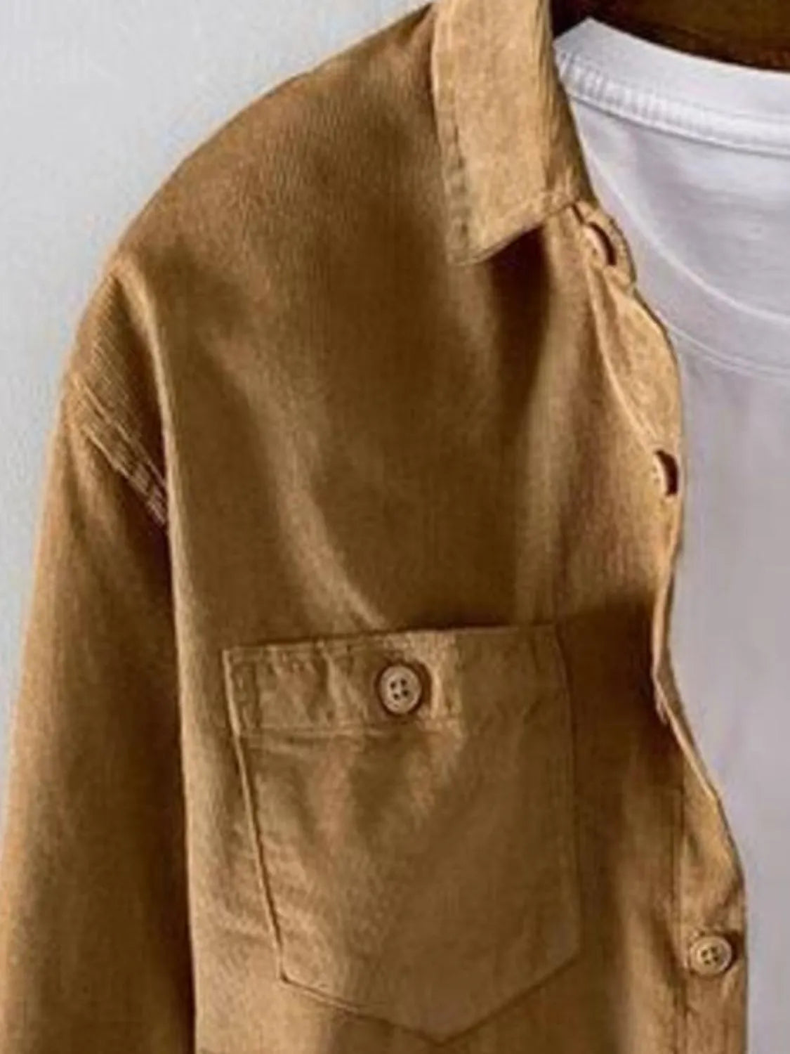 Men's Plus Size Button Up Long Sleeve Shirt