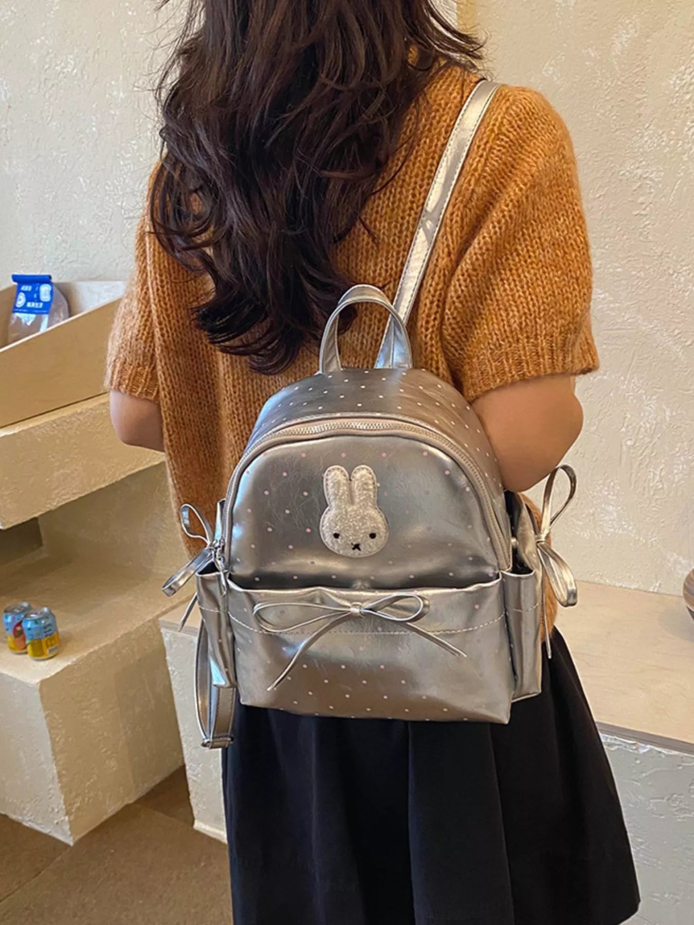 Bunny Polka Dot Backpack Bag