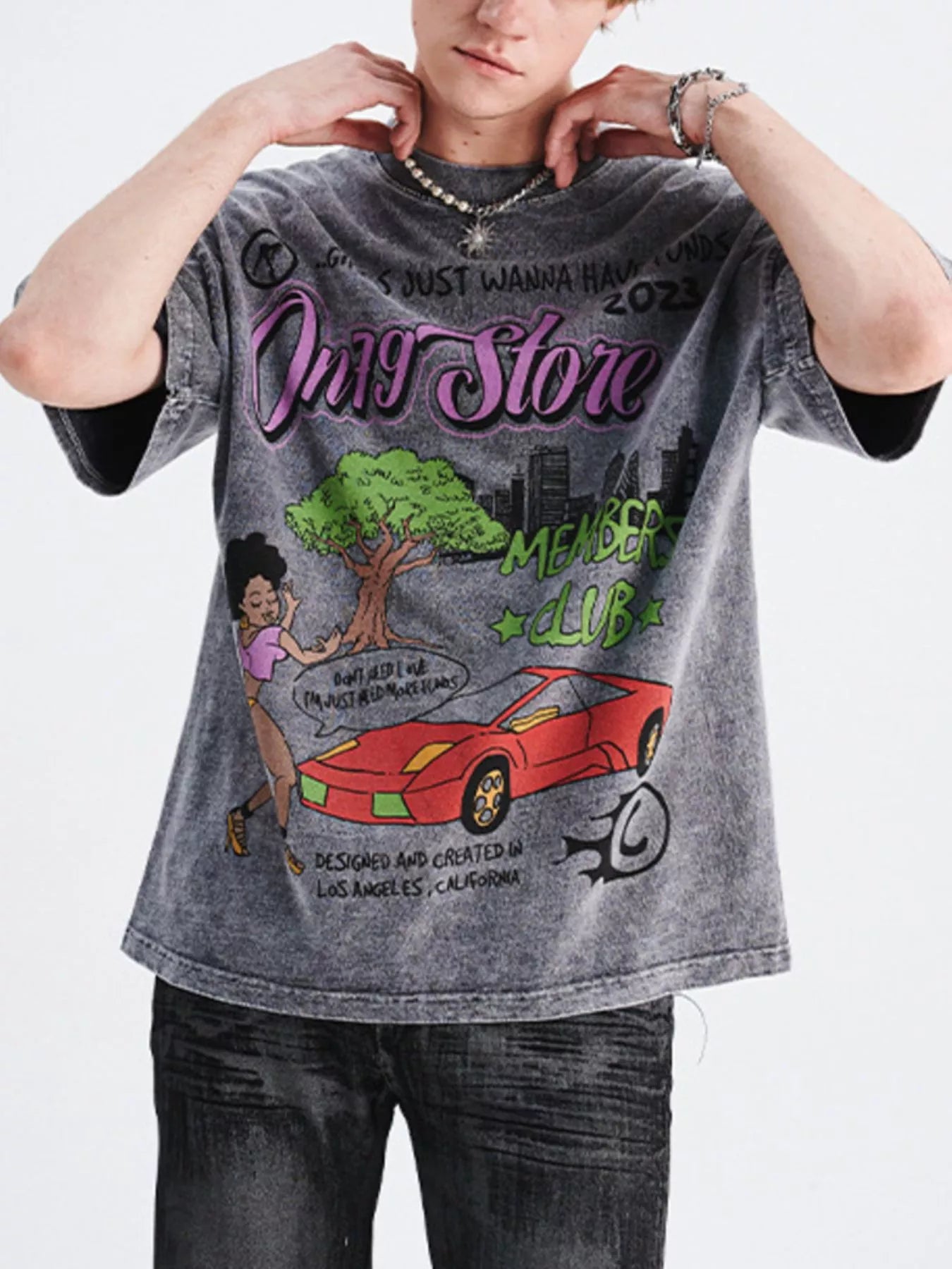 Men's Graphic Round Neck Short Sleeve T-Shirt