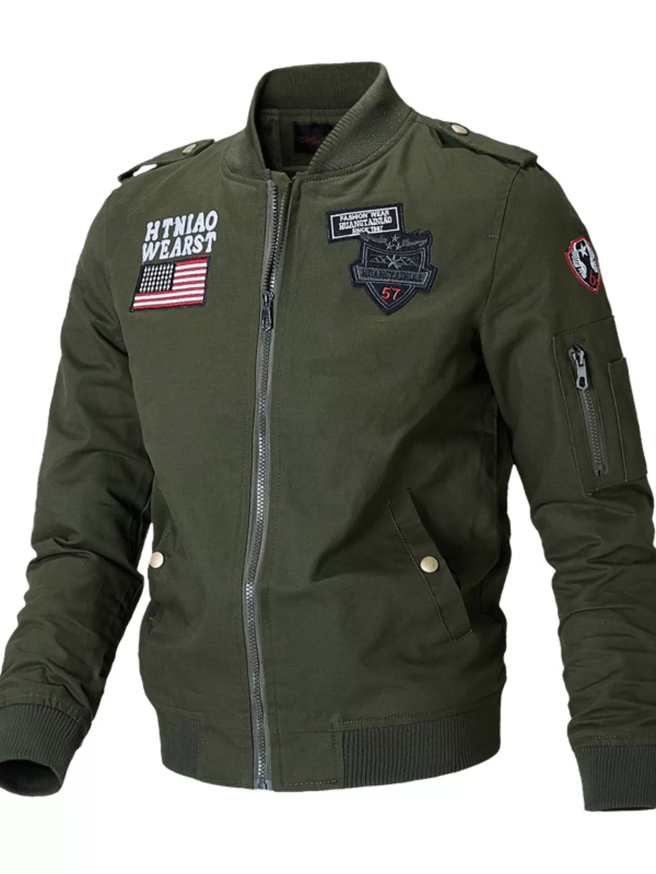 Men's Plus Size Zip Up Long Sleeve Jacket