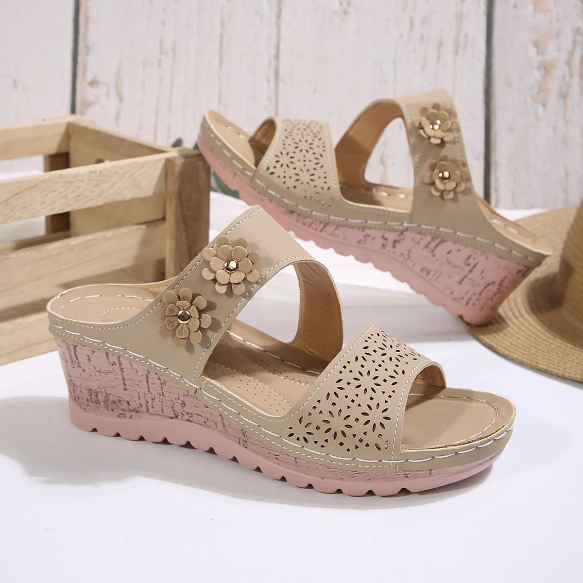 Open Toe Wedge Sandals