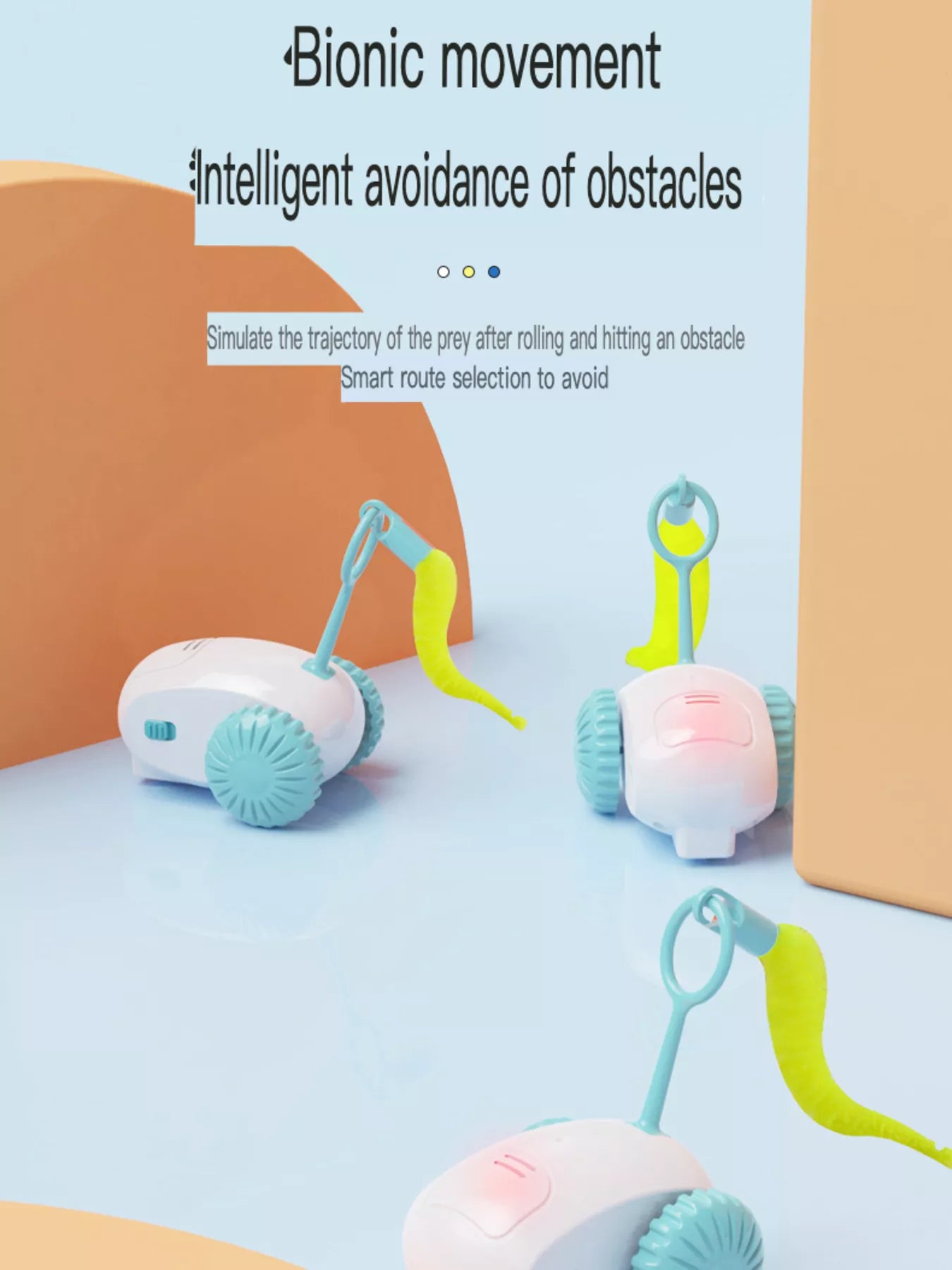 Interactive Self-Rotating Pet Teaser Toy
