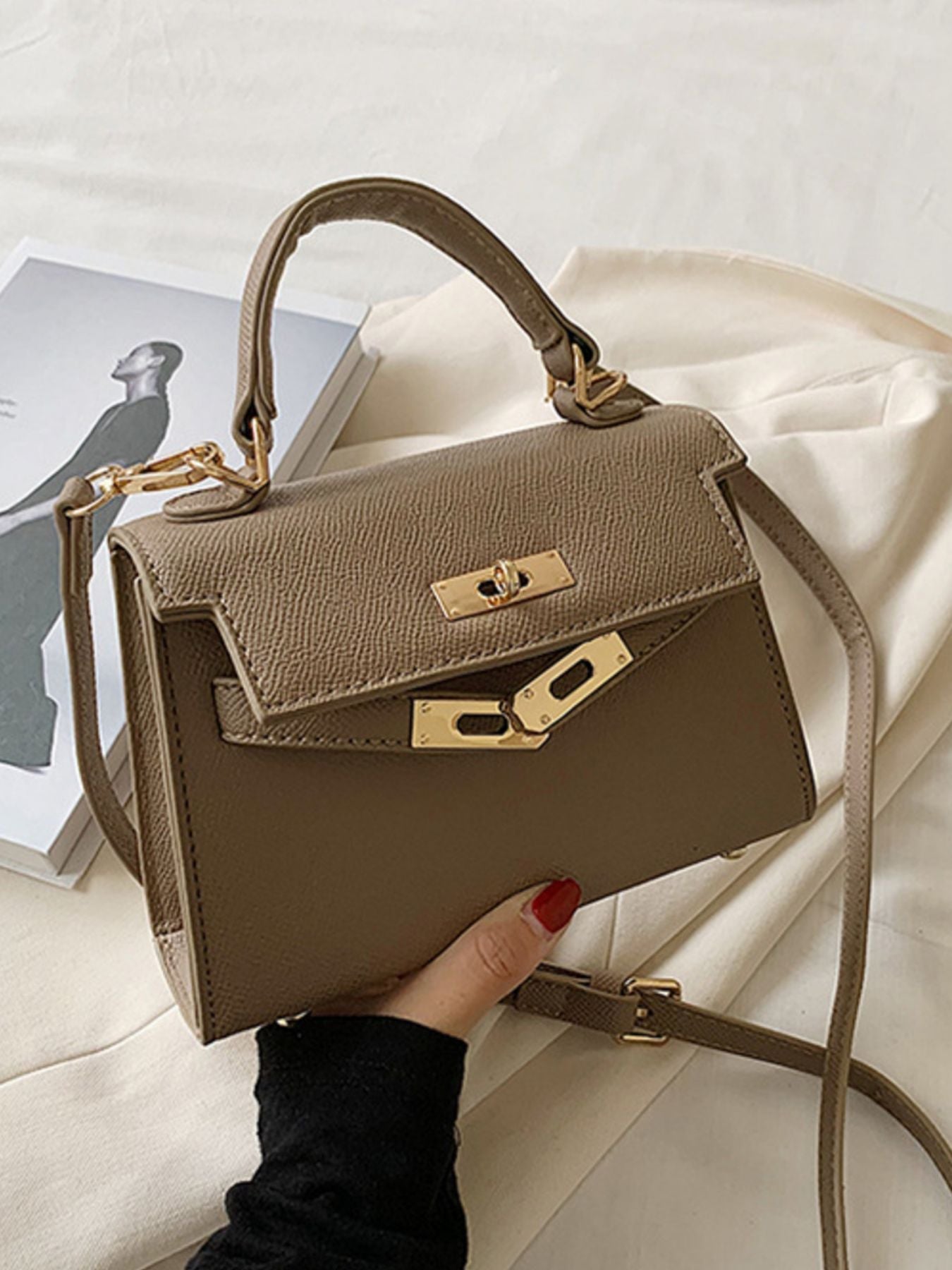 Adjustable Strap Flap Crossbody Bag