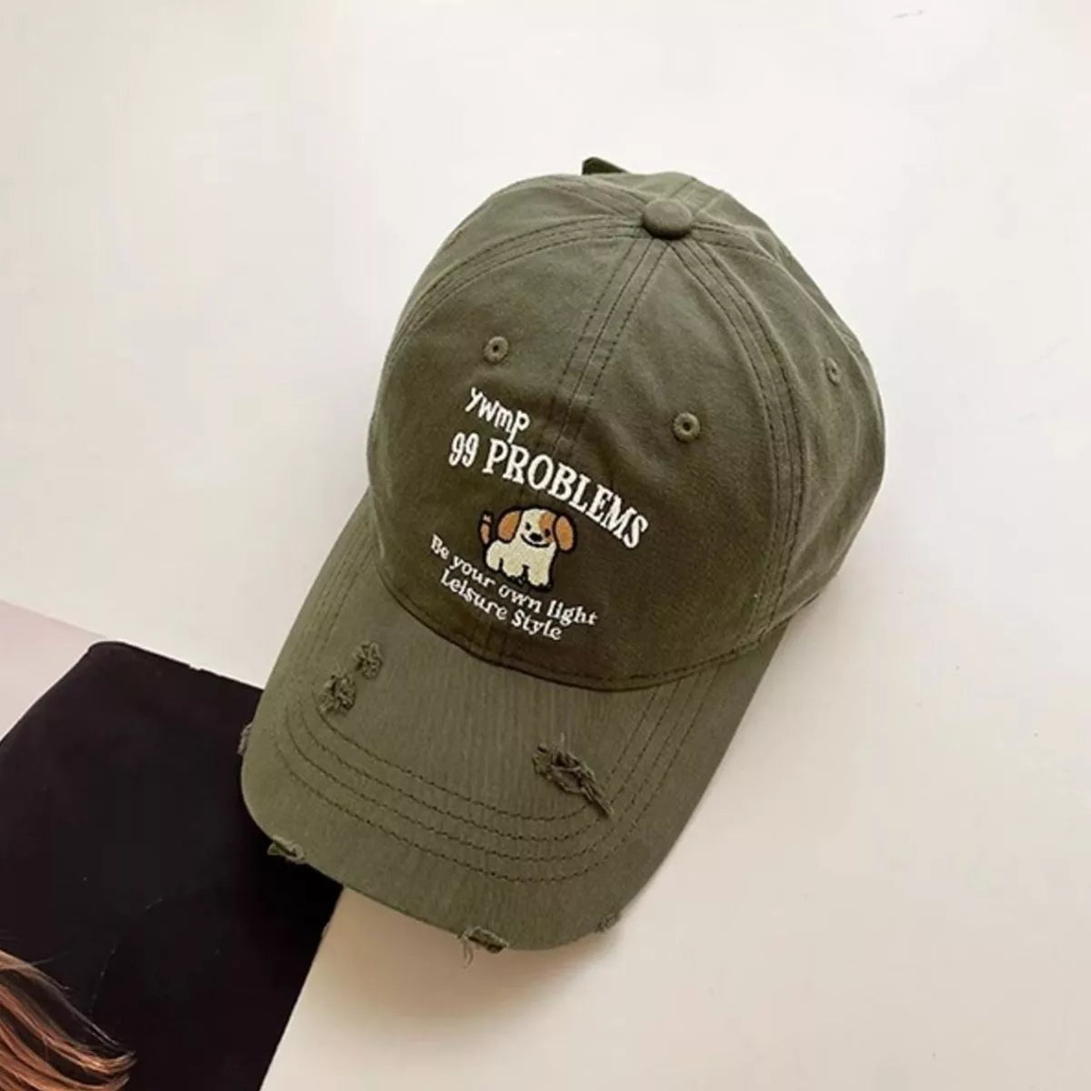 Dog Distressed Baseball Cap