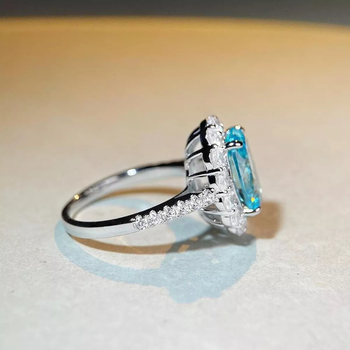 925 Sterling Silver Zircon Ring