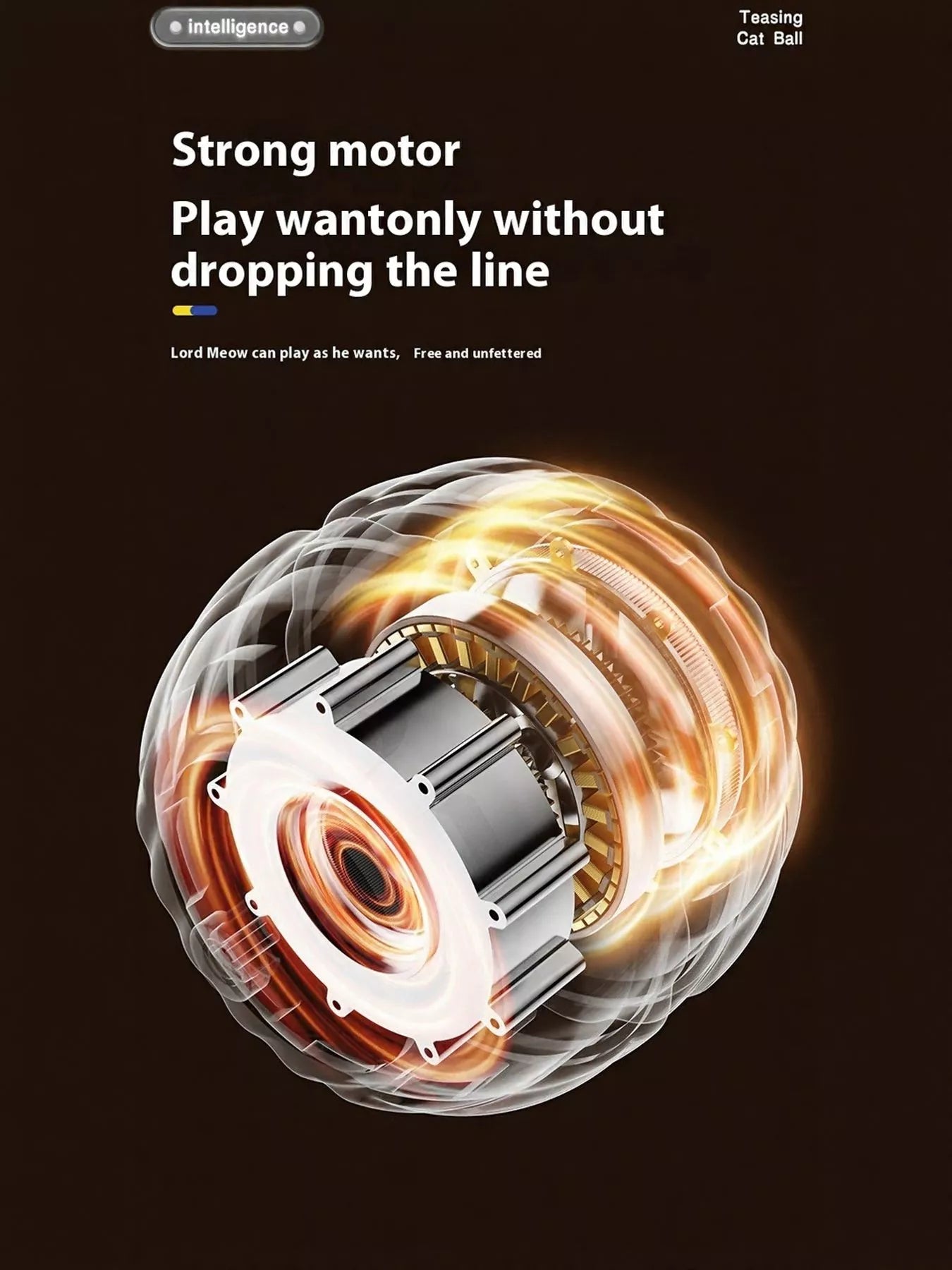 Interactive LED Sound Ball with Feather Teaser
