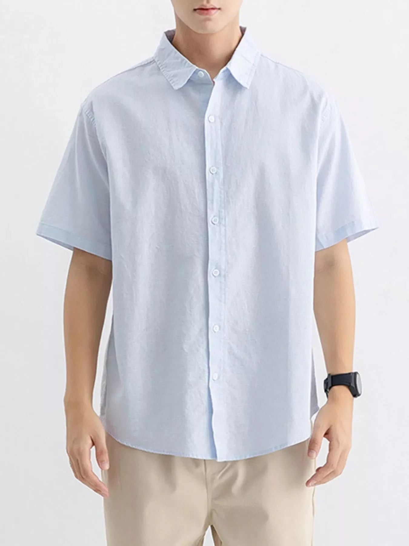 Men's Plus Size Casual Button Up Shirt