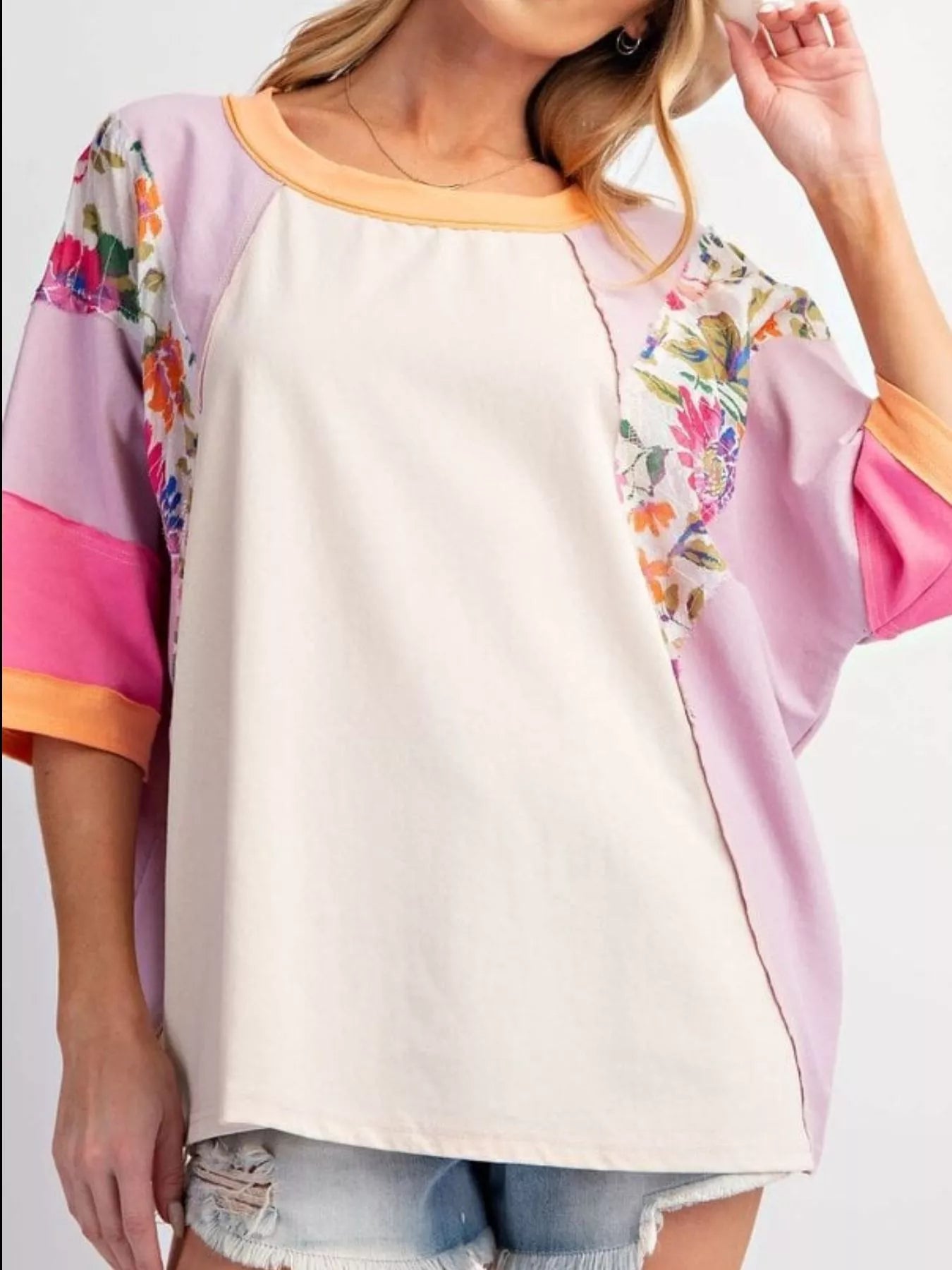 Striped Floral Long Sleeve T-Shirt