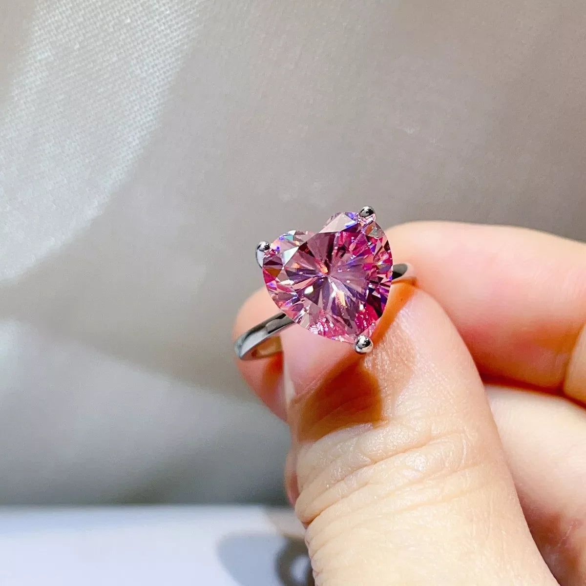 5 Carat 925 Sterling Silver Moissanite Ring