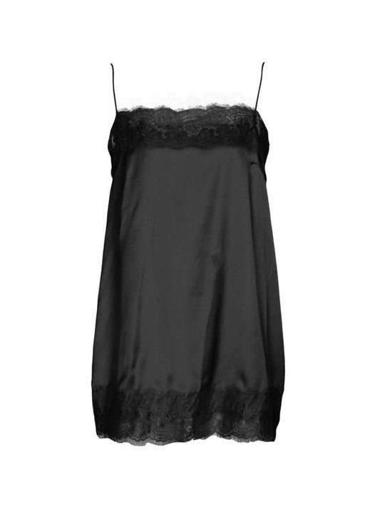 Lace Trimmed Satin Cami