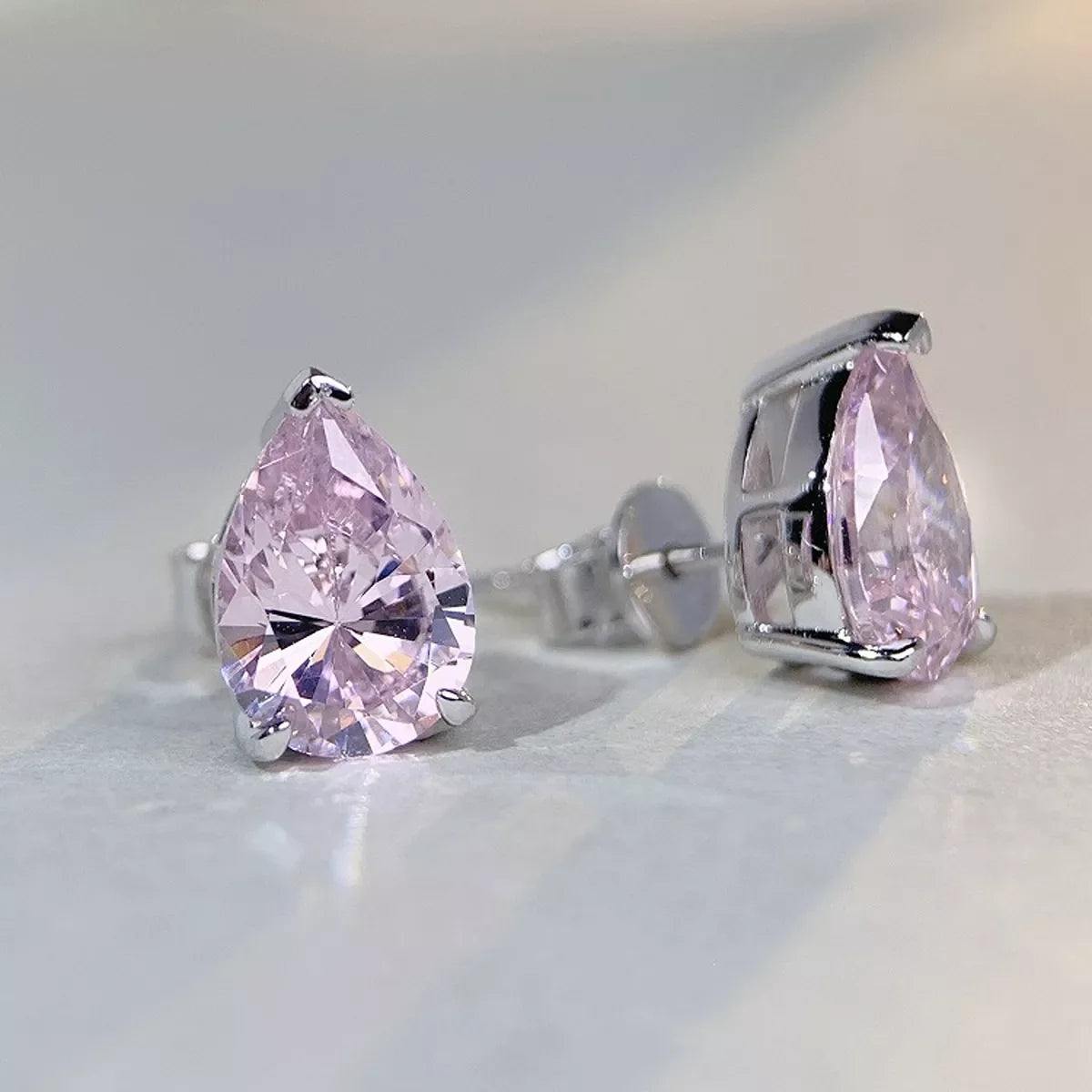 925 Sterling Silver Teardrop Stud Earrings