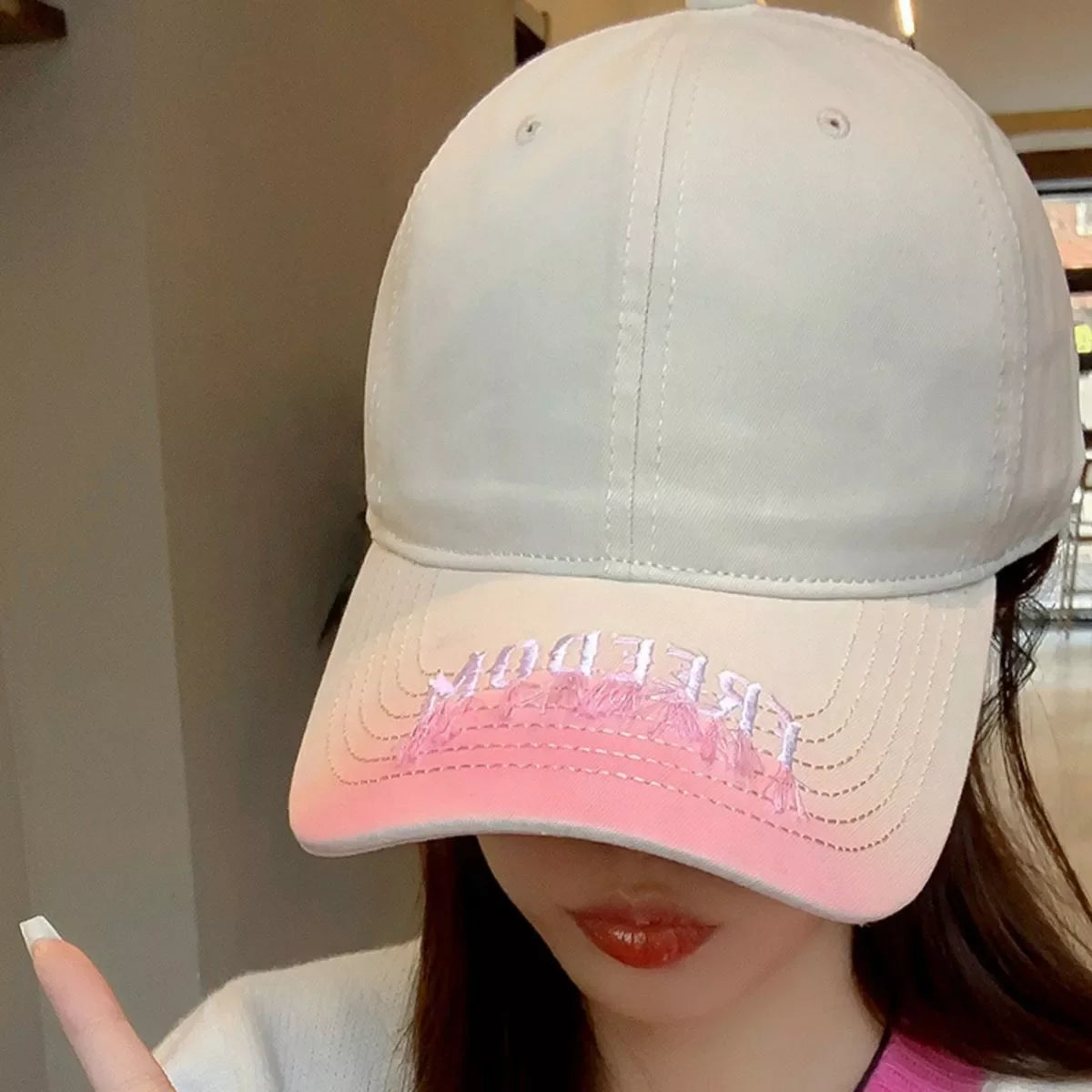 Gradient Embroidered Baseball Cap